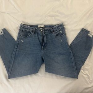 Women's Blue Distressed Jeans